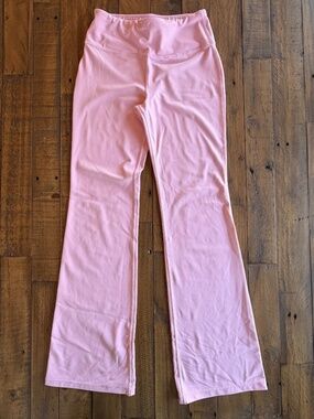 Athleta Girl Chit Chat High Rise Flare Pant Pink XL 14 EUC Yoga Leggings